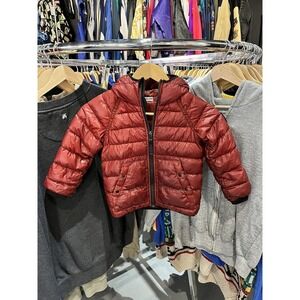 Vintage 90s Stone Island Junior Down Puffer Red Jacket Junior Size 2